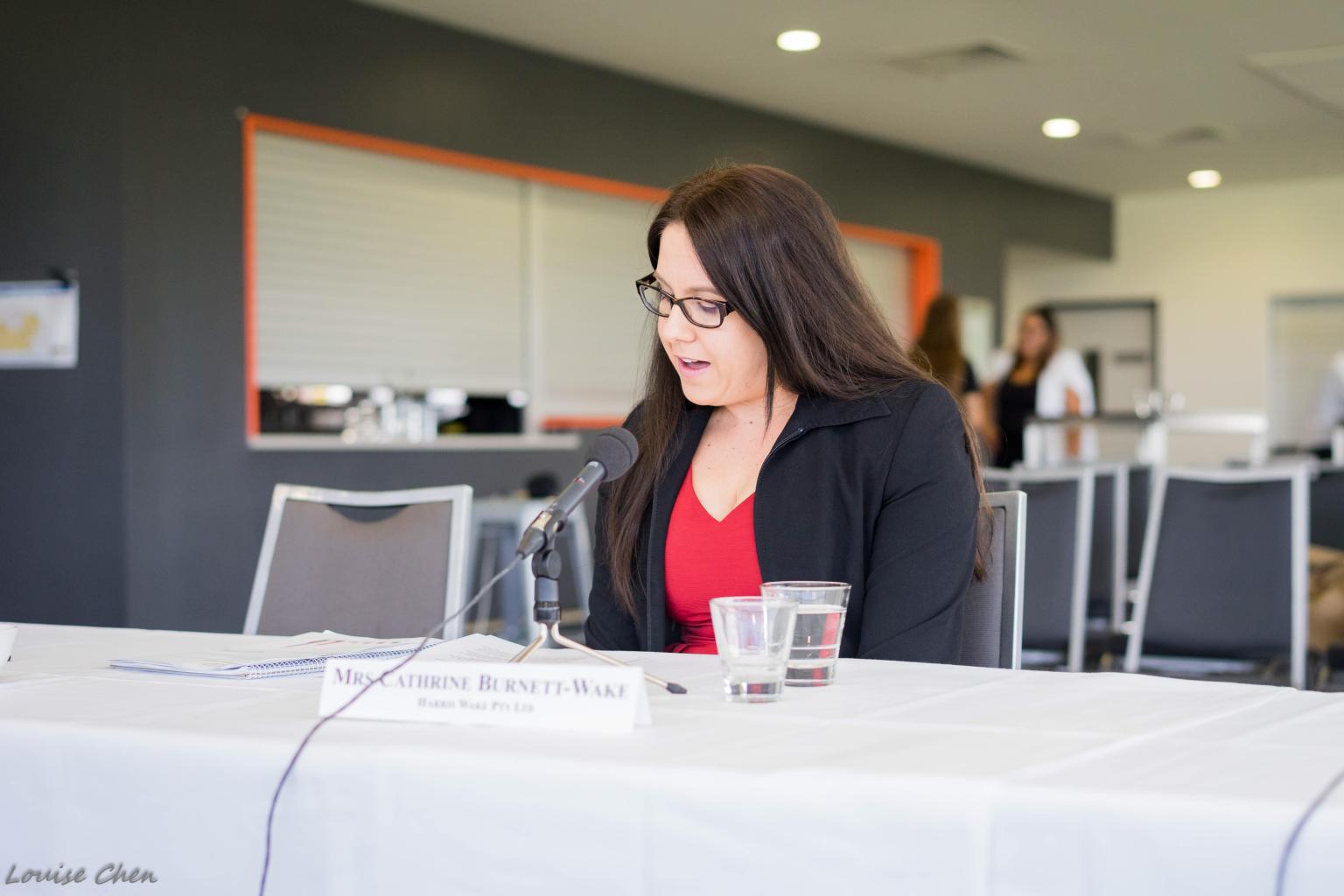 Cat giving inquiry evidence Cathrine Burnett-Wake former Victoria State Member of Parliament